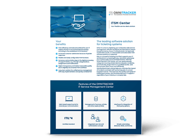 OMNITRACKER ITSM Center Factsheet 740x554