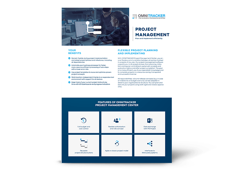 OMNITRACKER Project Management Factsheets740x554