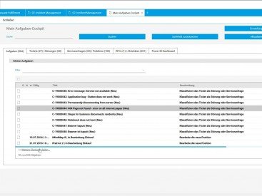 ITSM Mein Aufgaben Cockpit